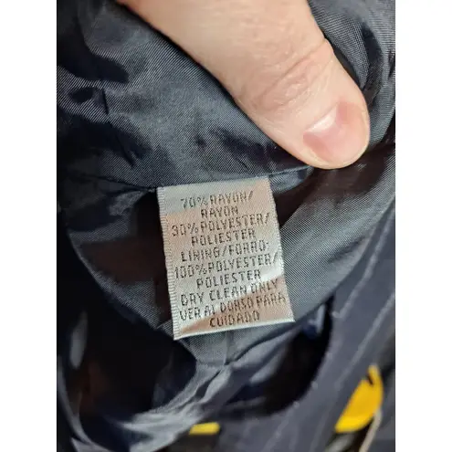 Jacqueline Ferrar Striped Double Breasted Blazer & Skirt Suit Set Size 12P