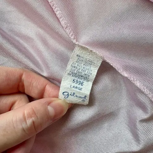 1960s Vintage Pink Maxi Slip L Size L