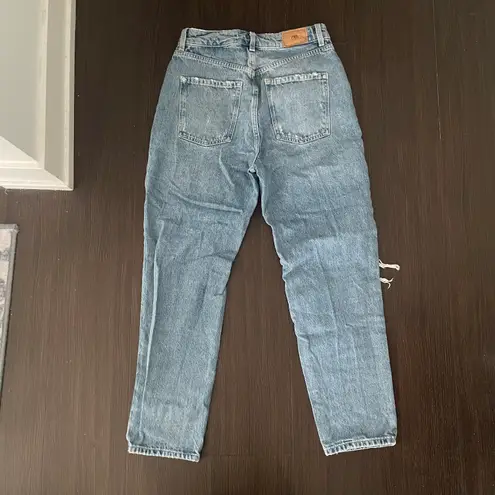 ZARA high waisted straight leg jeans