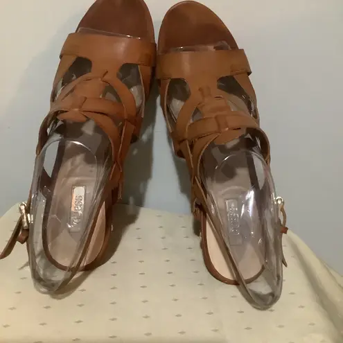 Guess Cork Wedge Sandals (10M) - Tan