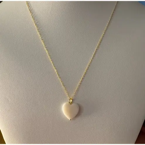 Boutique NEW Sparkly Gold Unisex-Women’s Pearl Heart, Yellow Gold Filled Necklace, 16-18”