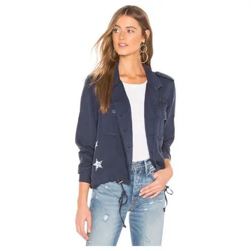 Rails Grant Military Jacket Indigo Blue Cropped Lightweight Drawstring Medium