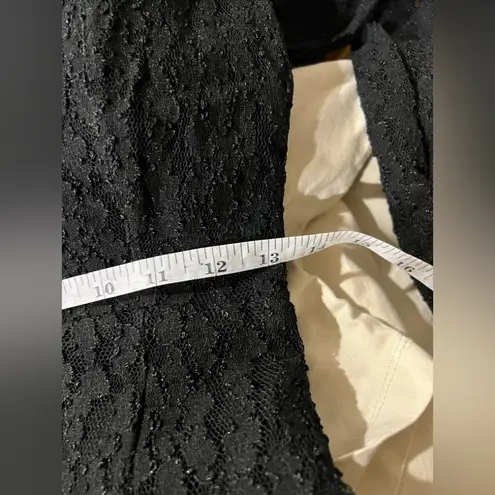 Free People  Cut Out See-Through Lace Teen Witch Mini Dress Black Shearling med