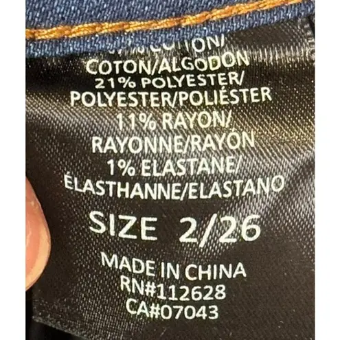 Tahari Womens Jeans Kelly Classic Skinny Stretch Mid-Rise Dark Wash Denim 2/26