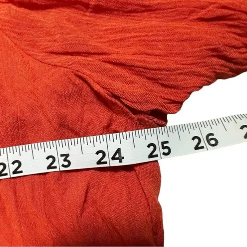 Soft Surroundings Orange Gauze Beaded Vneck Boho Resort wear Bohemian boho 2X