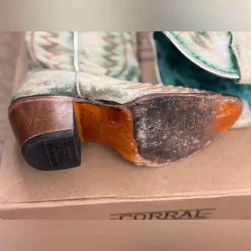 Corral Turquoise and Brown Western Boots Size 7M