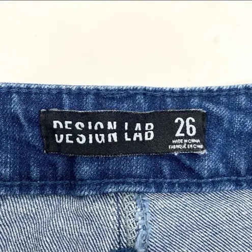 Lord & Taylor Desing Lab High waisted Frayed hem Denim Jean Shorts Beach Size 26 Blue
