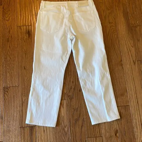 Lucky Brand  Ava mid rise crop white button fly jeans 29/8