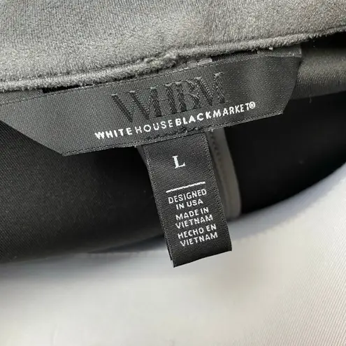 White House | Black Market  Stormy Gray Ultra Suede Safari Jacket Large