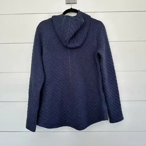 Duluth Trading Women’s Medium Navy Blue Quilted Sweatshirt Popover