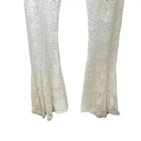 We Are HAH Free People All Tied Up Convertible Lace Pant Jumpsuit Ivory SZ S NWT White