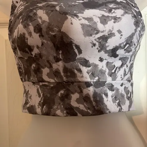 Gaiam Army Green Camo Camouflage Racerback Crop Top Sports Bra XS