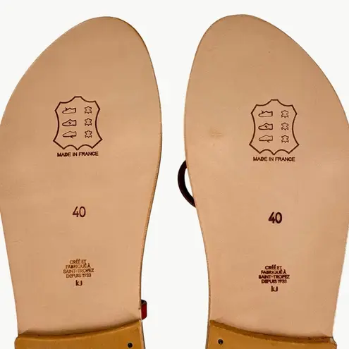 NIB DÔEN & K.Jacques Bikini Sandal | Sz 40 (9) | Rouge Vachetta Brown