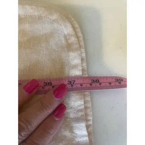 C&C California Linen Pants Medium Tan Wide Leg Lightweight Side Slit Beach Loung