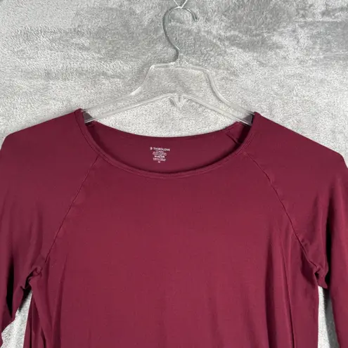 Thirdlove Shirt Ruched Tunic Top Everyday Casual Comfort Minimal Burgundy Medium