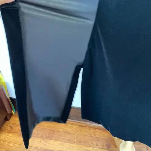 Rhapsody Vintage 90’s Solid Black Velvet Mock Cardigan Short Sleeve Cocktail Dress