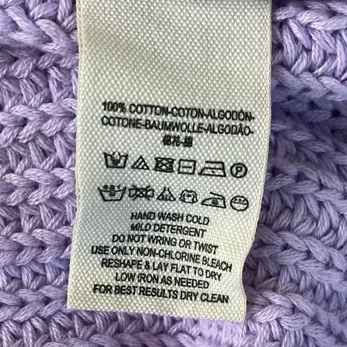 Free People  Damsel Purple Bell Sleeve Pullover Sweater V Neck Women's Size S/P