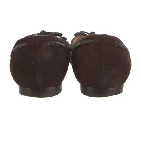 Manolo Blahnik Dark Brown Flats with Bow Detail