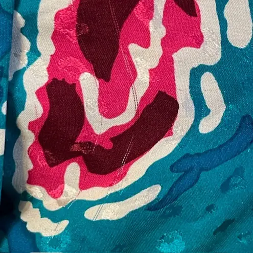 Vintage Malcolm Starr 70s 80s 100% Silk Midi Dress