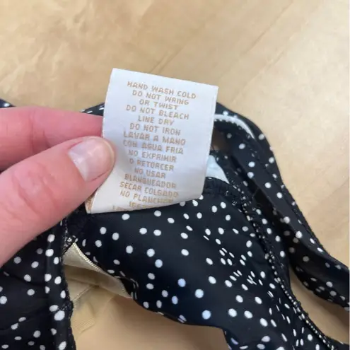 Le Suit LE COVE NWOT One Piece Black & White Polka Dot Modest Pin Up Style Size 10