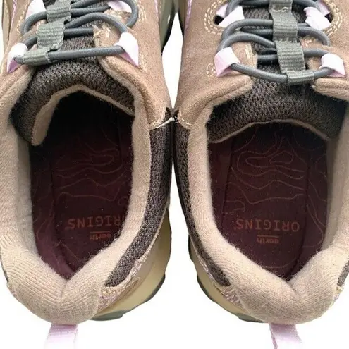 Earth Origins TIerney Thistle Suede Mesh Trail Sneakers Womens Size 7.5 US Brown