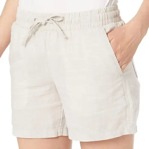 Amazon Essentials Women's 4.5" Inseam Drawstring Linen Blend Short M Tan Size M