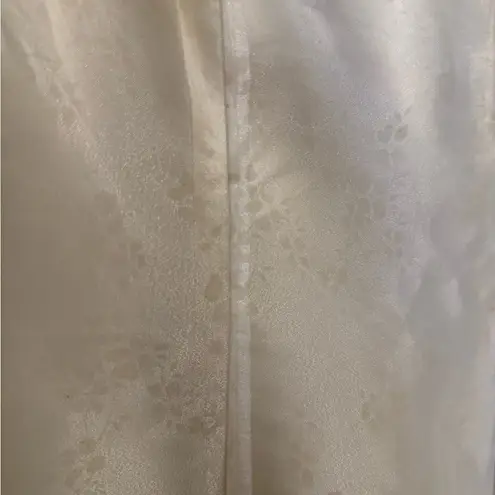 Vintage Zum Zum Niki Livas Size Medium Pale Daffodil Cross Back Floral Ball Gown Yellow