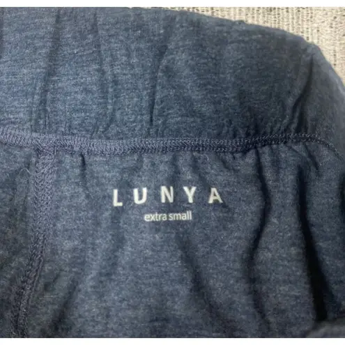 NEW LUNYA RESTORE SLEEP & LOUNGE SHORTS‎ PIMA COTTON HEATHER BLUE SZ XS - Image 4