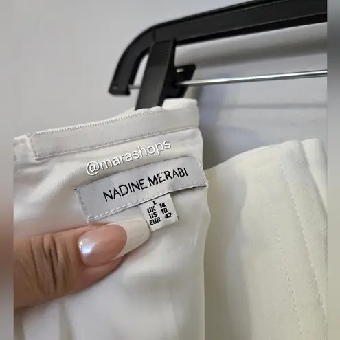 Nadine Merabi Vanessa White Jumpsuit Size 10