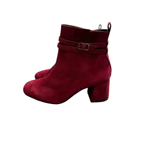 Paul Green Sydney Women's Ankle Bootie US 7 UK 5 Burgundy Austria Red Suede