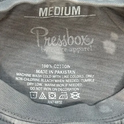 Pressbox Alabama Crimson Tide Tee Shirt Women's Medium Gray Bleach Dye Short Sleeve