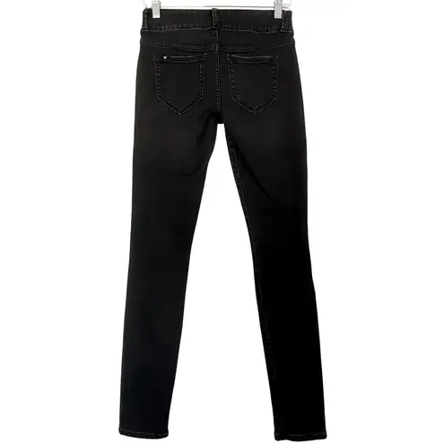 Blackheart Black Edgy Super Skinny Skull Embellished Jeans Size 5