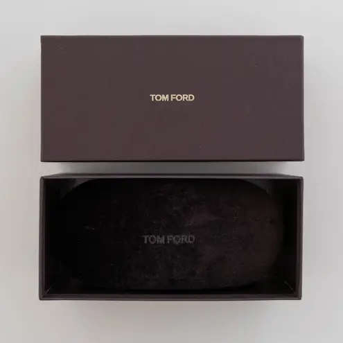 Tom Ford Black and Gold Georgia Sunglasses with Case