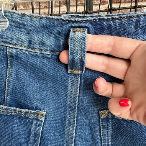 Anthropologie Pilcro Blue Jean Skirt Size 4 Front Button Pleaded Pockets…