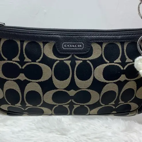 Coach y2k  Black Signature Canvas Mini Purse / Wristlet with Card Slots - Image 5