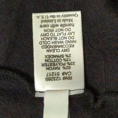 Michael Lauren NWT Black Pearl Embellished Long Sleeve Crew Neck Sweater Size M