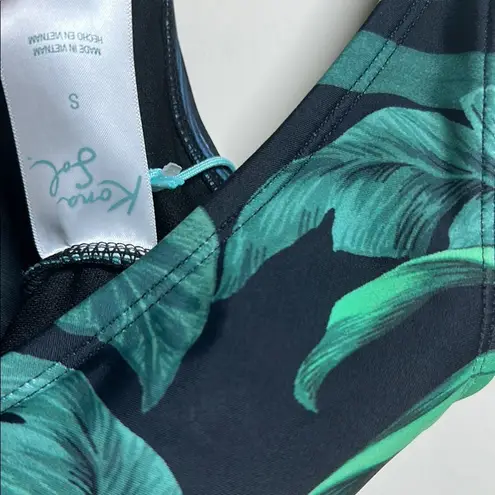 Kona Sol Tropical Leaf Print Swimsuit Size Small New With Tags