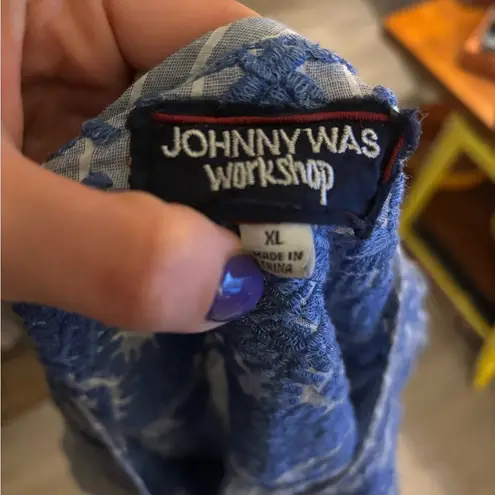 Johnny Was Workshop Boho Western Embroidered Peasant Tunic Dress XL