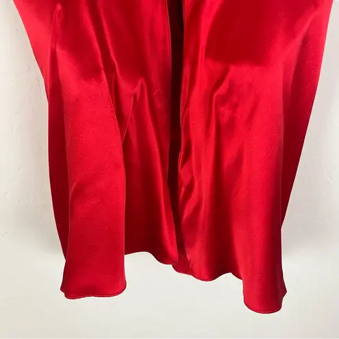 Michael Lo Sordo Laye Silk Satin and Faille Bustier Top Red Size 8