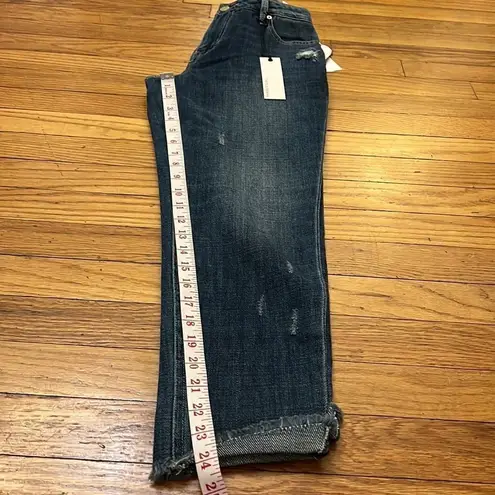 Habitual NWT Balsam Dark Rinse Vale Slant Fray Cuff Slim Boyfriend Cut Jeans 24”