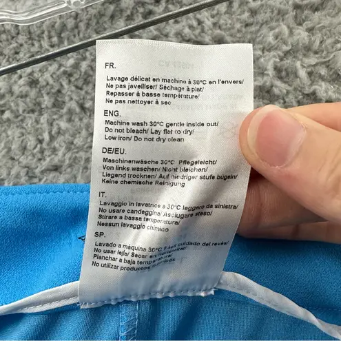 NWT Lisette L Montreal Tricotine Straight Pants Pull On Button Turquoise 2 x 30 Blue