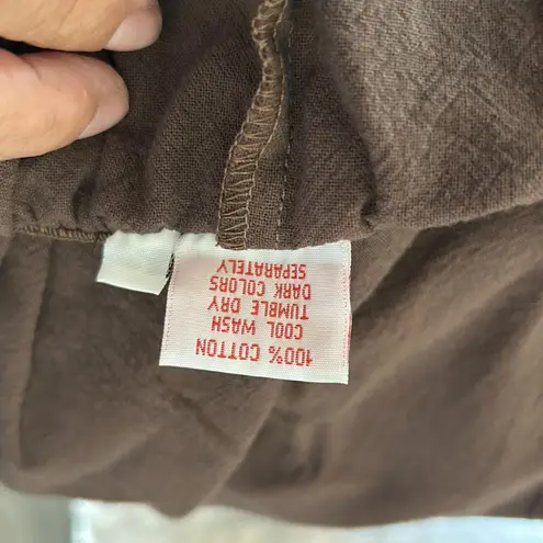 NWT B'Gauze Women's Size S/M Brown 100% Cotton Pants Elastic Waist Size M