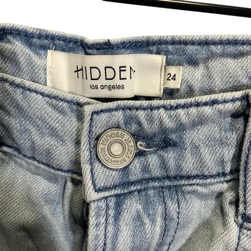 Hidden Los Angeles Utility Cargo Jeans Light Wash Size 24 Distressed Blue