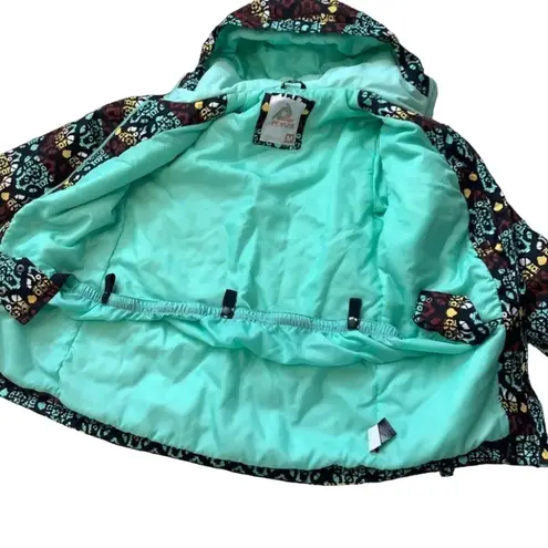 Aperture  Size Medium M Intricate Funky Pattern Blue Snowboard Ski Coat Winter