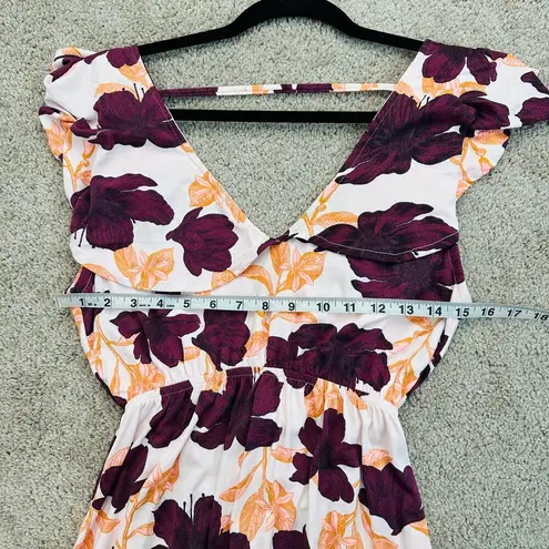 Maaji NEW  Open Back Ruffle floral maxi dress NWT