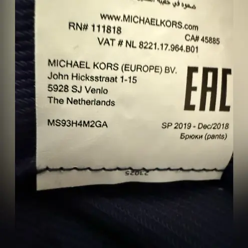 Michael Kors  Pants Pull-On Blue Vertical Red Stripe Women's NWT Macys Large thumbnail 13