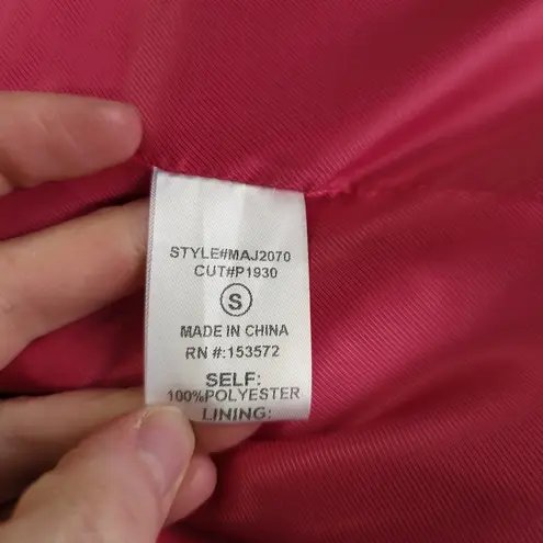 Bohme Hot Pink Double-breasted Blazer Jacket Women's Size Small Polyester