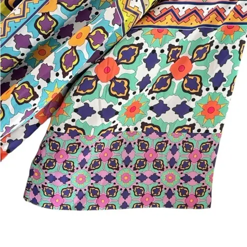 ZARA  Boho Print Satin Belted Kimono Robe Dress Size M NEW