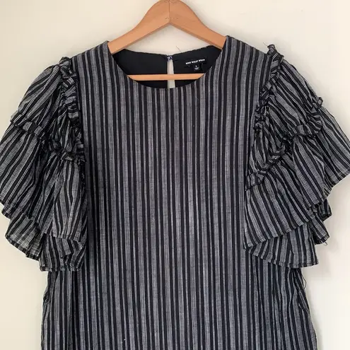 Who What Wear  Black Striped Dress