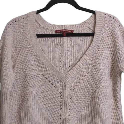 Comptoir Des Cotonniers Womens Pullover Sweater Beige Long Sleeve Wool Blend M Size M
